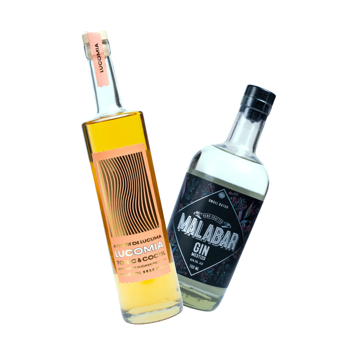 Pack Gin Malabar + Lucomía Aperitif: combinación de gin chileno y aperitivo de lúcuma