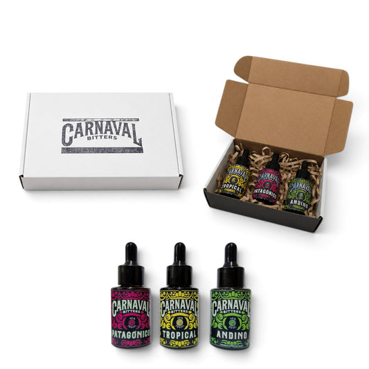 Pack 3 Carnaval Bitters en caja de regalo: Tropical, Patagónico y Andino