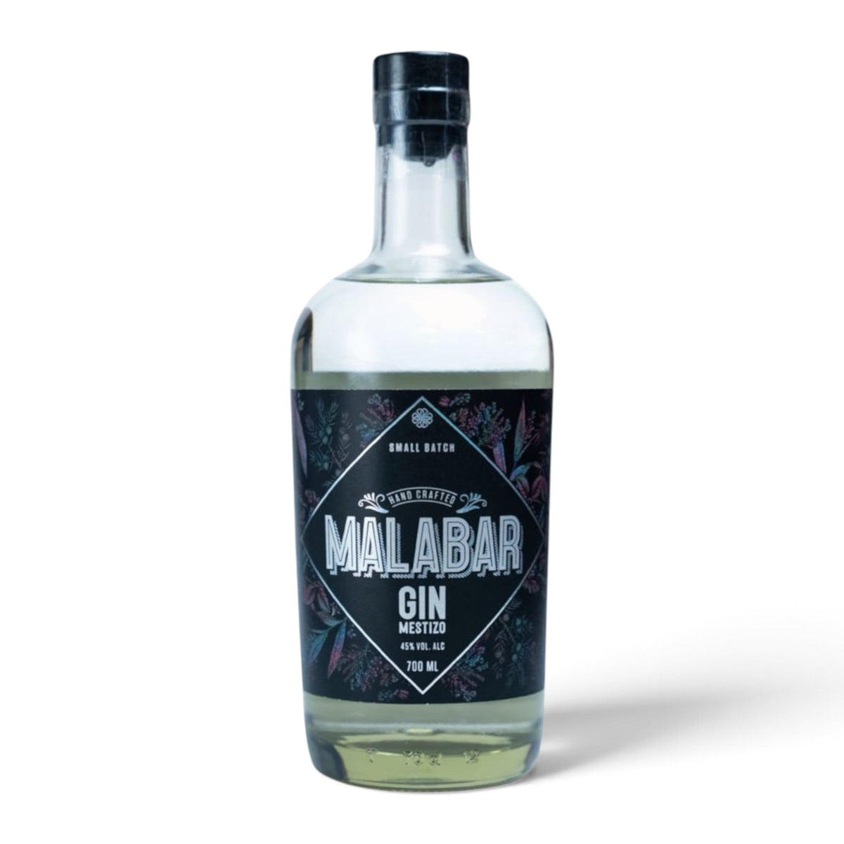 Botella Gin Malabar Mestizo 700 ml: gin chileno de autor con botánicos nativos, 45% Alc. Vol.