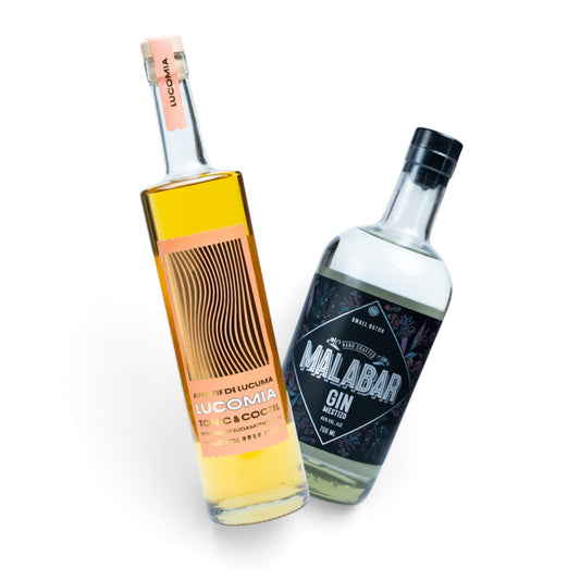 Pack Gin Malabar 700 ml + Lucomía Aperitif 750 ml: gin chileno y aperitivo de lúcuma