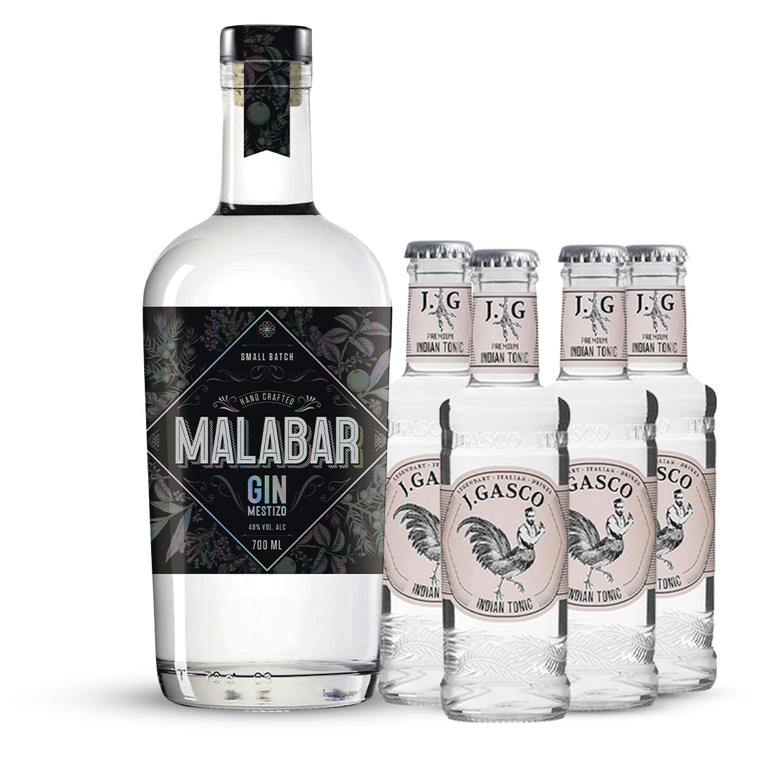 Botella Gin Malabar + Idian Tonic